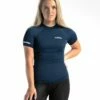 C Skins UV Basics Womens Short Sleeve Rash Vest - Navy 2 C Skins UV Basics Womens Short Sleeve Rash Vest - Navy -Mystic Sale womens uvskins basics ss leggings front