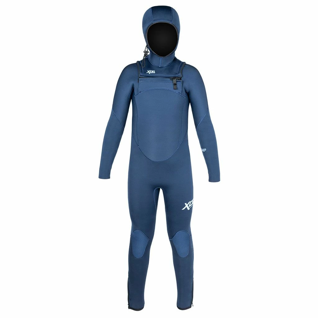 Xcel Comp Youth 5/4mm Hooded Wetsuit - Blue 3 Xcel Comp Youth 5/4mm Hooded Wetsuit - Blue