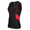 Zone3 Mens Activate Tri Top - Black/Red -Mystic Sale zone3 triwear activate mens cutout tri top black red front