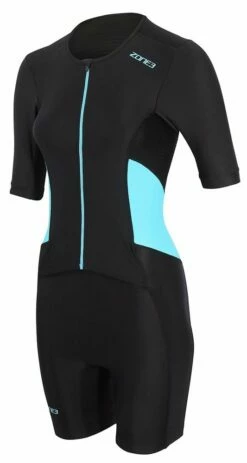 Zone3 Active Short Sleeve Womens Trisuit - Black/Blue