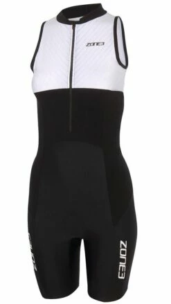 Zone3 Zone 3 Lava Womens Sleeveless Distance Trisuit - Black/White